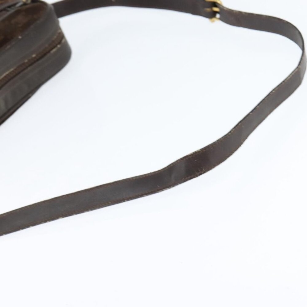 Authentic CELINE Macadam Canvas Shoulder Bag Suede Brown Gold - Picture 14 of 16